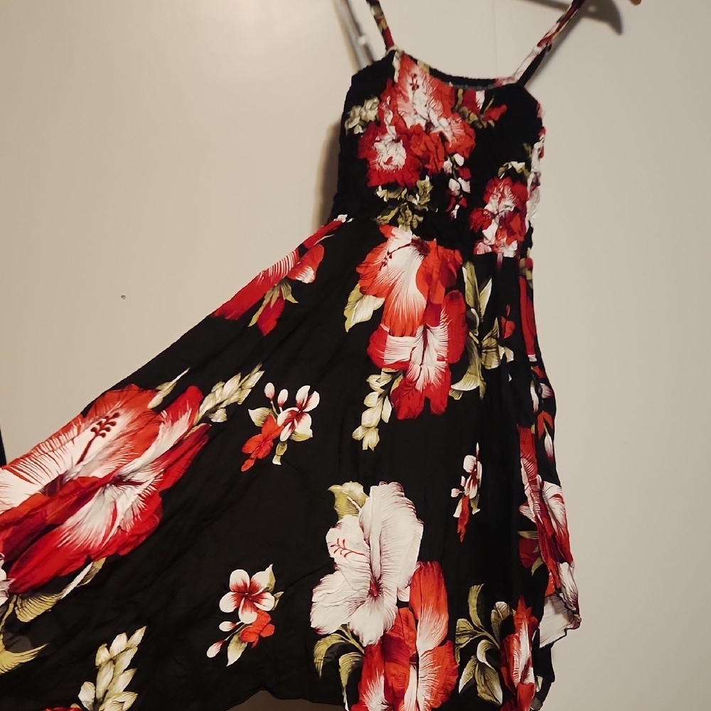 Multicolored Midi Sundress with Spaghetti Straps for Cocktail